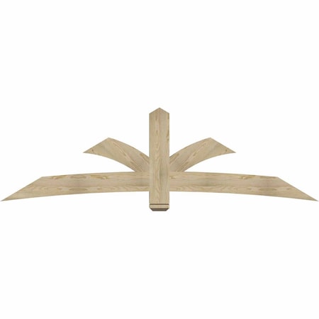 Ekena Millwork Davenport Rough Sawn Timber Gable Bracket, Douglas Fir, 96"W x 28"H x 4"D x 6"F, 7/12 Pitch GBW096X28X0406DAV00RDF